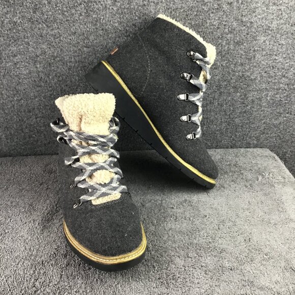 Dr. Scholl's Women's So Comfy Waterprooof Wedge Boot Bootie Charcoal Sz 8M - Picture 3 of 10